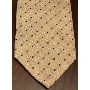 Federico Bertarelli Italy Gold Blue 100% Silk Men’s Meck Tie Made In Italy